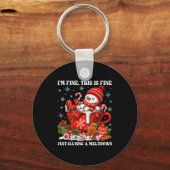 Het gaat prima Dit is prima Gewoon een kerst met e Sleutelhanger (Voorkant)