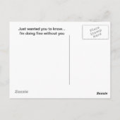 Het gaat prima zonder jou briefkaart (Achterkant)