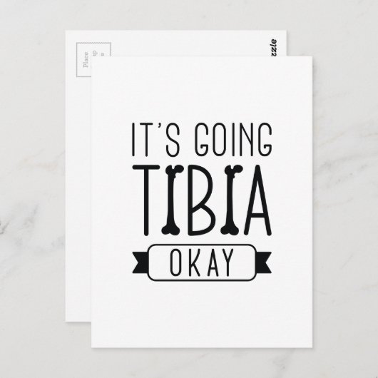 Het gaat Tibia goed. Briefkaart (Voorkant / Achterkant)