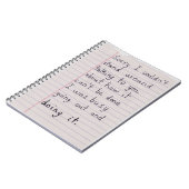 Het gaat uit en doet het notitieboek (Linkerzijde)