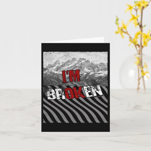 Het gaat wel Gebroken - Ik ben Gebroken 1  Kaart (Gele Bloem)