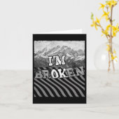 Het gaat wel Gebroken-ik ben Gebroken  Kaart (Gele Bloem)