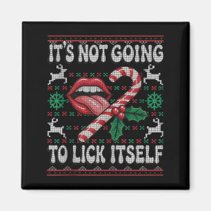 Het Gaat Zich Nietzelf Aaien Grappig Kerstmis Volw Magneet