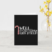 Het gaat zichzelf niet likken - kerst stout kaart (Gele Bloem)