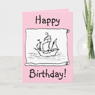Het Galjoen van het Schip van de piraat! De roze Kaart