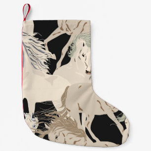 Het galoping paard naadloos patroon. Vierkant b Kleine Kerstsok