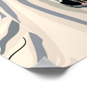 Het galoping paard naadloos patroon. Vierkant b Poster (Hoek)