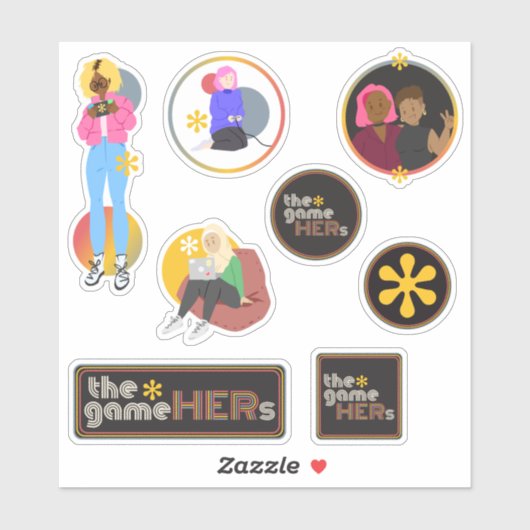 het*gameHERs Logo Sticker Blad (Vel)