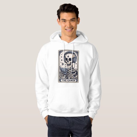 Het Gamer Skelet Tarotkaart Shirt (Voorkant volledig)