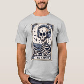 Het Gamer Skelet Tarotkaart Shirt (Voorkant)