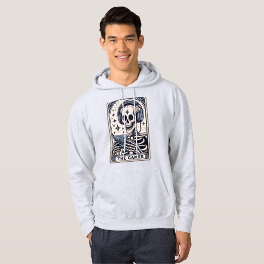 Het Gamer Skelet Tarotkaart Shirt (Voorkant volledig)