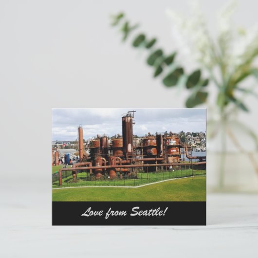 Het gas werkt het Briefkaart van Seattle van het (Staand voorkant)