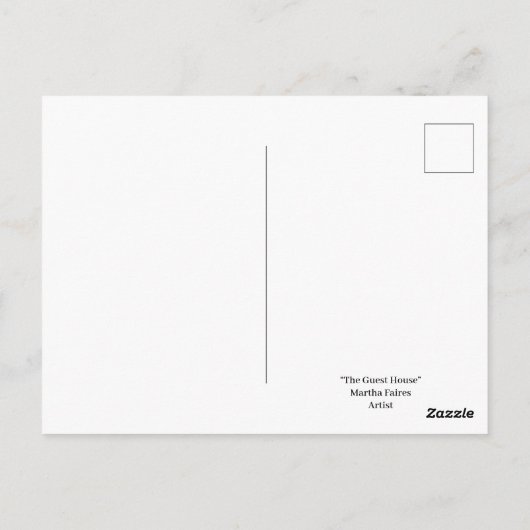 "Het gastenverblijf" Briefkaart (Achterkant)