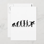 Het gealigneerde schaatsen van de evolutie briefkaart (Voorkant / Achterkant)