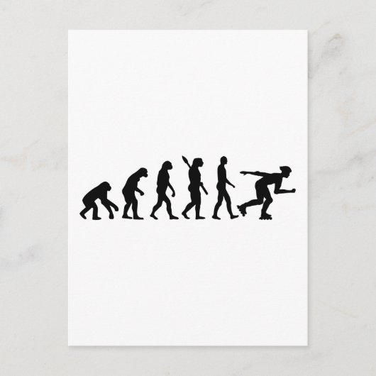 Het gealigneerde schaatsen van de evolutie briefkaart (Voorkant)