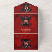 Het gebarsten hart: een gotische epos. all in one uitnodiging (Buitenkant)