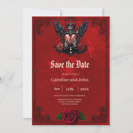 Het gebarsten hart: een gotische epos. save the date (Voorkant)