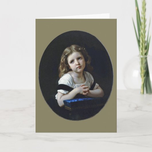 Het Gebed, Bouguereau Kaart (Voorkant)