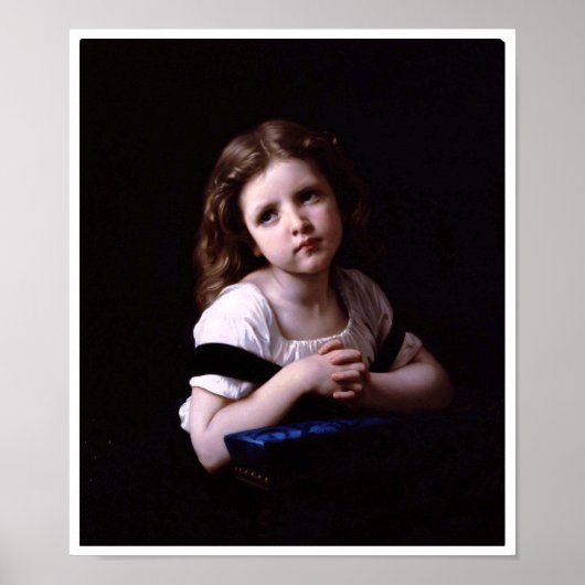 Het gebed door William-Adolphe Bouguereau Poster (Voorkant)