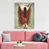 Het gebed - omwikkeld canvas afdruk (Insitu (Woonkamer))