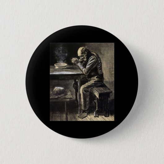 Het gebed ronde button 5,7 cm (Voorkant)