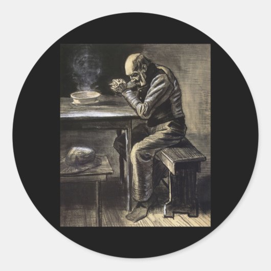 Het gebed ronde sticker (Voorkant)