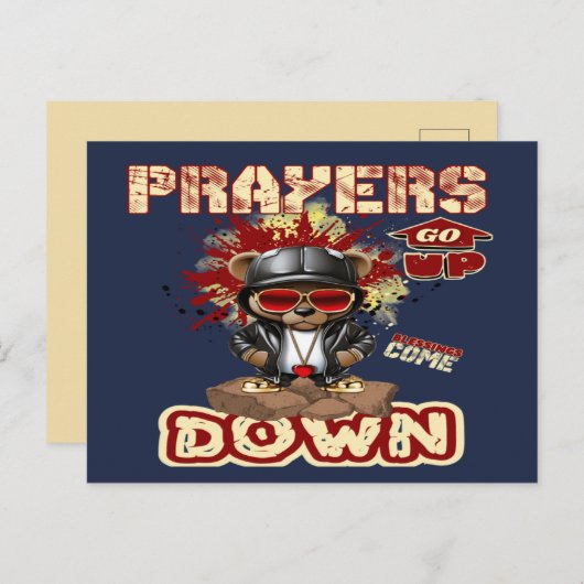 Het gebed stijgt Christelijk Briefkaart (Voorkant / Achterkant)