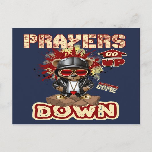 Het gebed stijgt Christelijk Briefkaart (Voorkant)