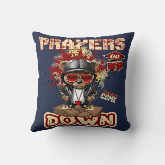 Het gebed stijgt Christelijk Kussen (Achterkant)