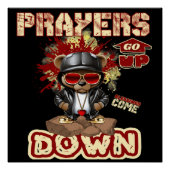 Het gebed stijgt Christelijk Perfect Poster (Voorkant)