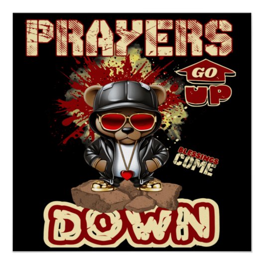 Het gebed stijgt Christelijk Perfect Poster (Voorkant)