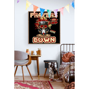 Het gebed stijgt Christelijk Perfect Poster