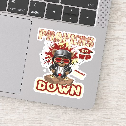 Het gebed stijgt Christelijk Sticker (Detail)