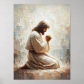 Het gebed van Christus, Christelijke Kunst, Jezus Poster (Voorkant)