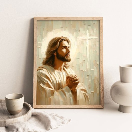Het gebed van Christus, Christelijke Schilderij, P Poster