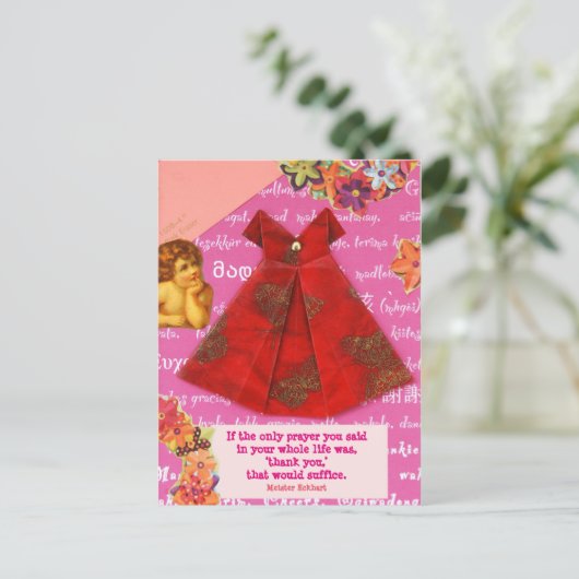Het gebed van dank briefkaart (Staand voorkant)