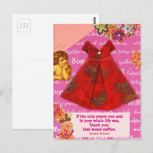 Het gebed van dank briefkaart (Voorkant / Achterkant)