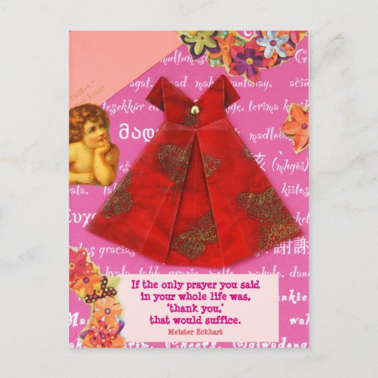 Het gebed van dank briefkaart (Voorkant)