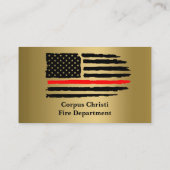 Het Gebed van de brandweerman op Gouden Achtergron Visitekaartje (Achterkant)