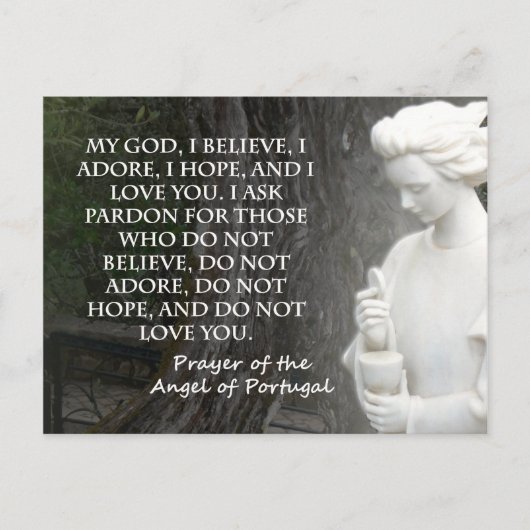 Het gebed van de Engel van Portugal. Briefkaart (Voorkant)