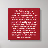 "Het gebed van de Heer" 12 x 12 omwikkeld doek Canvas Afdruk (Voorkant)