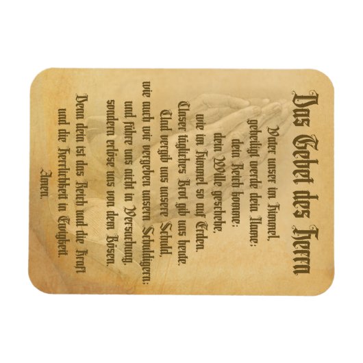 Het Gebed van de Heer (Duits) Magneet (Horizontaal)