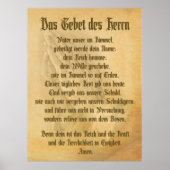 Het Gebed van de Heer (Duits) Poster (Voorkant)
