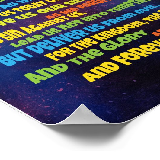 Het gebed van de Heer - een vader Poster (Hoek)