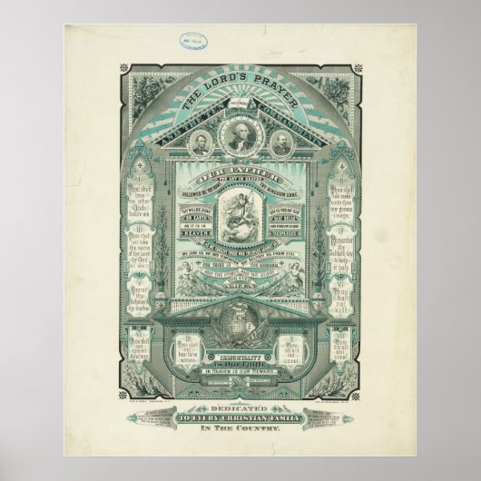 Het gebed van de Heer en de Tien geboden Poster (Voorkant)