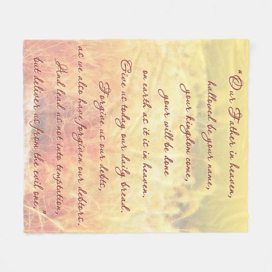 Het gebed van de Heer Fleece Deken (Voorkant (Horizontaal))