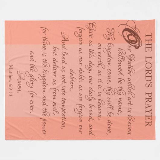 Het gebed van de Heer Fleece Deken (Voorkant (Horizontaal))