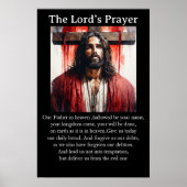 Het gebed van de Heer Jezus Christus Staand Plecht Poster (Voorkant)