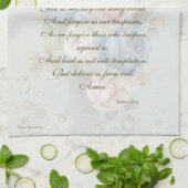 Het gebed van de Heer Keukenhanddoek Blauwe Pastel (Gevouwen)