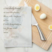 Het gebed van de Heer Keukenhanddoek Blauwe Pastel (Quarter Fold)